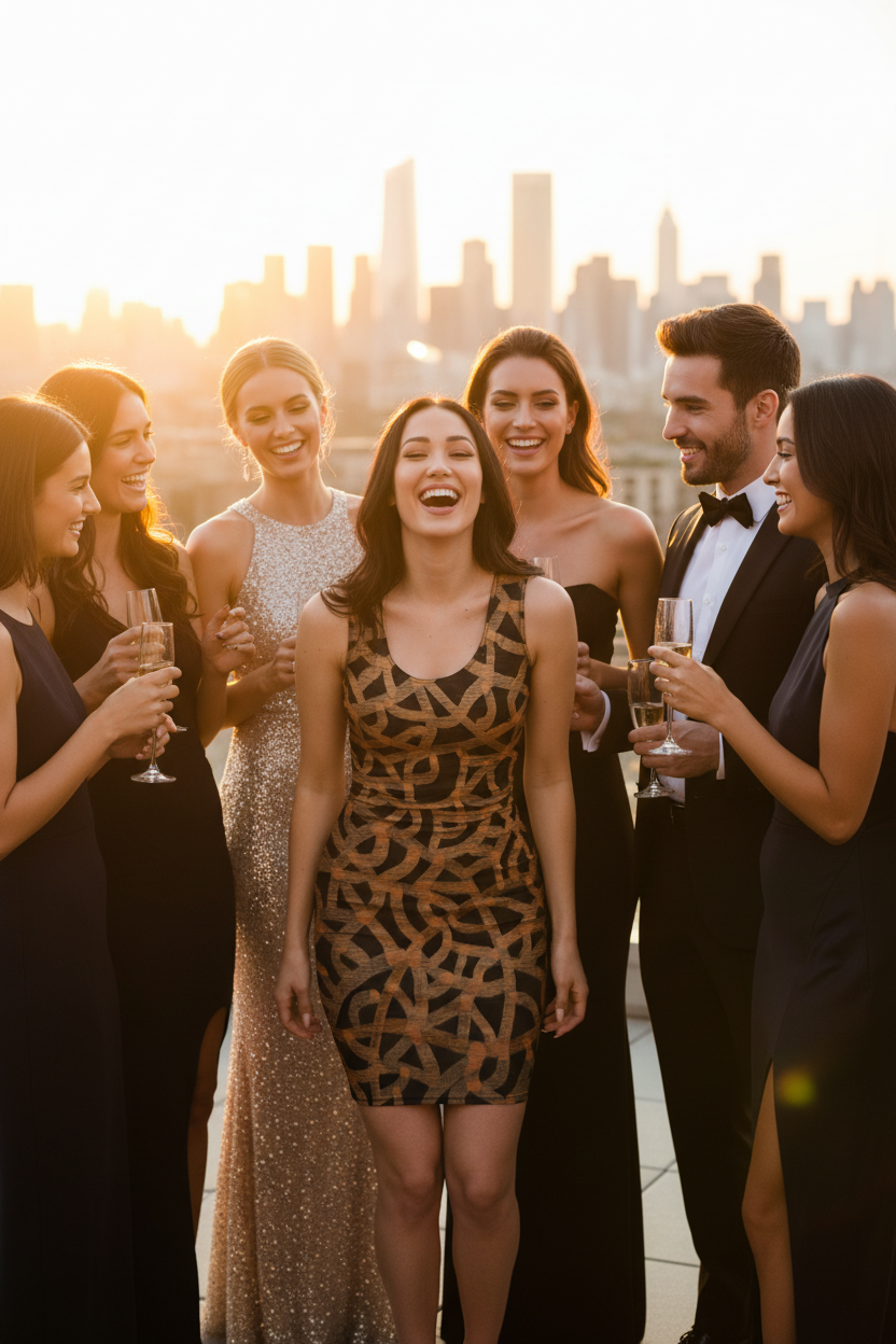 Copper Noir Bodycon dress